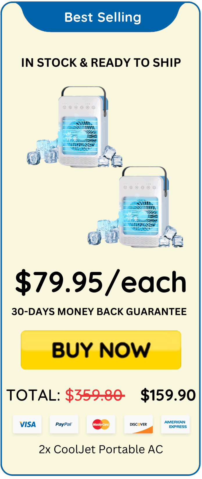CoolJet Portable AC offer price 